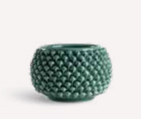 Vaso pigna verde ramina